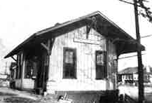 The railroad depot in Victoria, MO